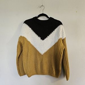 Colourblock knit sweater